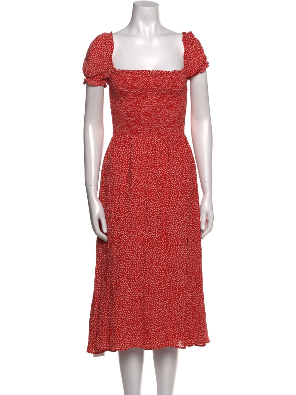 Reformation Inka Dress - Red With White Stars